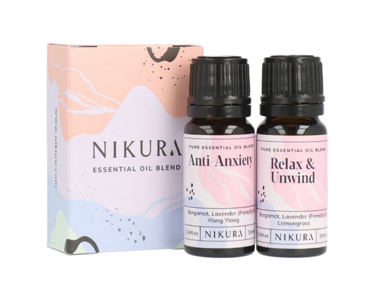 2 x 10ml | Anti-Anxiety & Relax & Unwind Essential Oil Blends Set